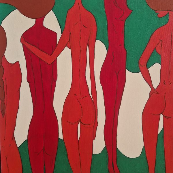 TETIANA TRETIAKOVA_FEMALE CIRCLE_ACRYLIC ON CANVAS_50×50_2024